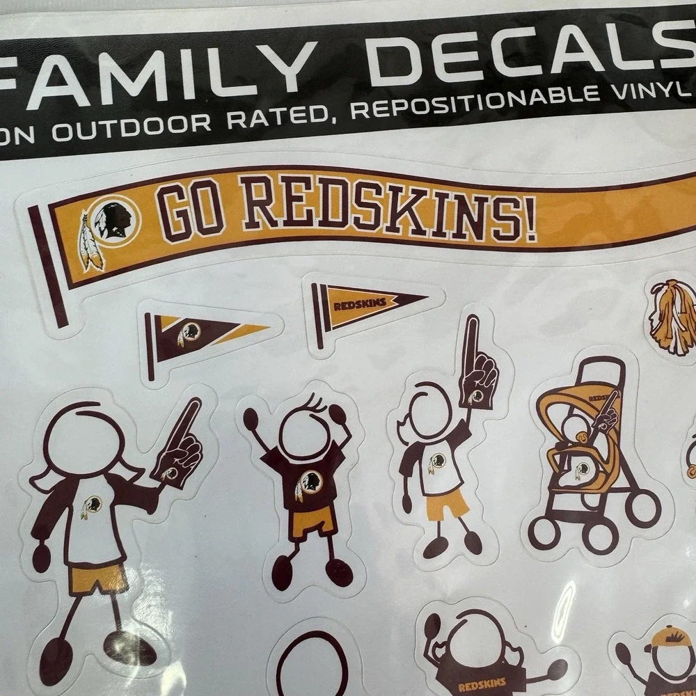 NFL Washington Redskins Family Spirit Window Decals Football Commanders Car New